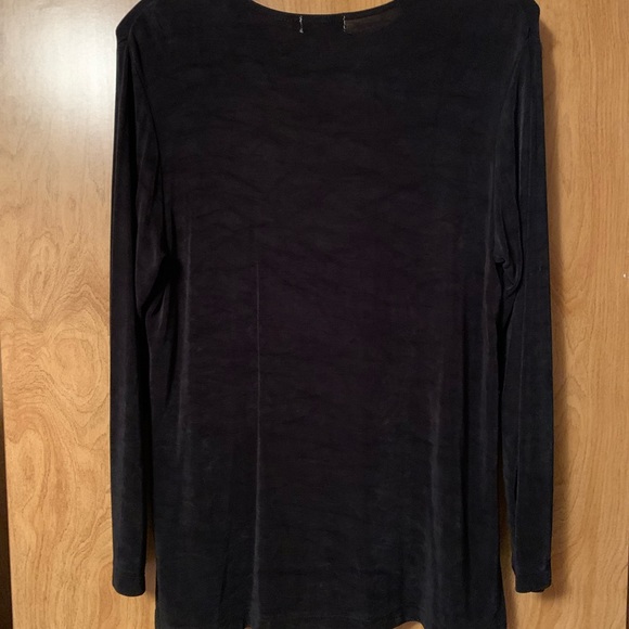 Long sleeve Black Top with Embellishments - Picture 2 of 3
